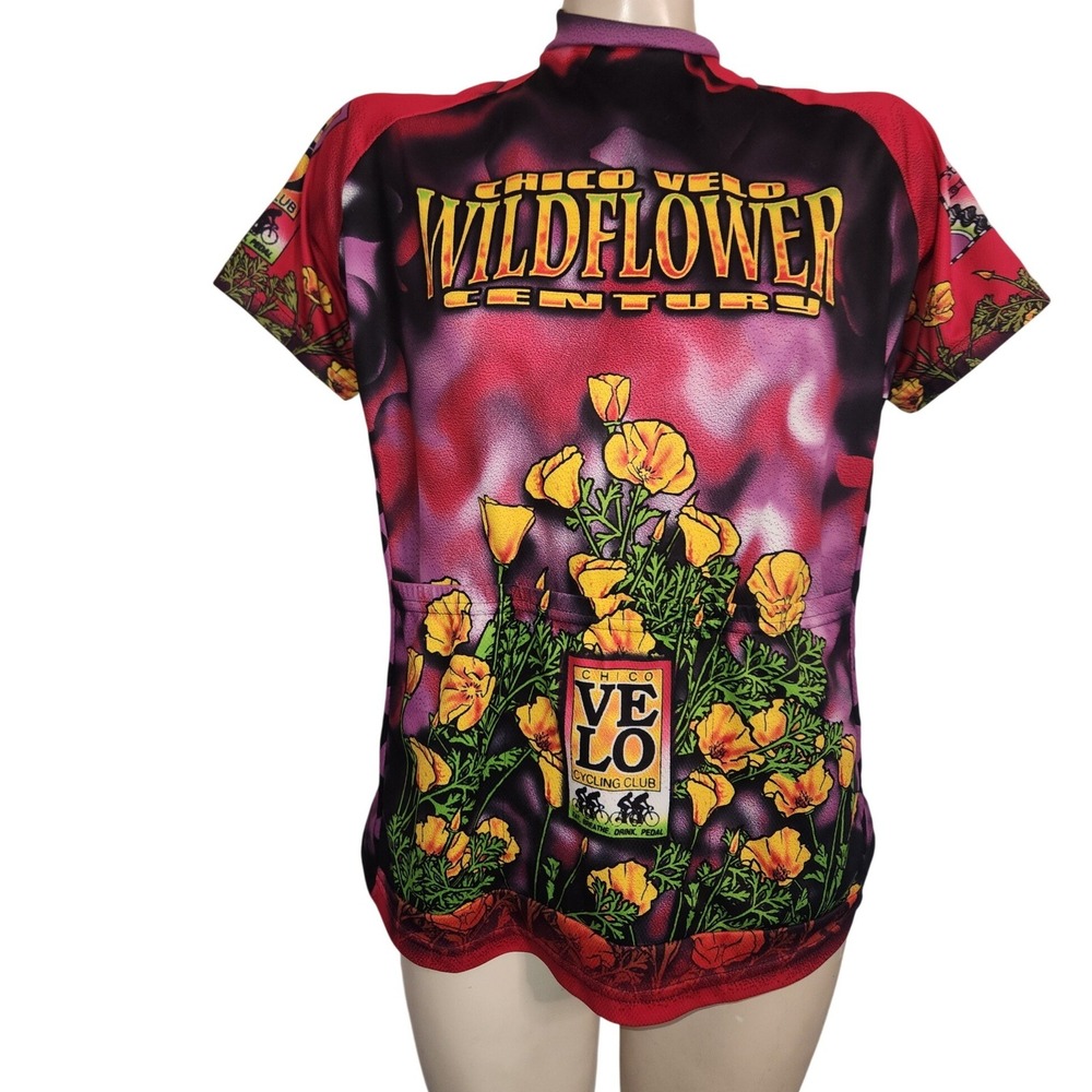 Voler Chico Velo Wildflower Century Cycling Jersey Red Floral M
Rare vintage